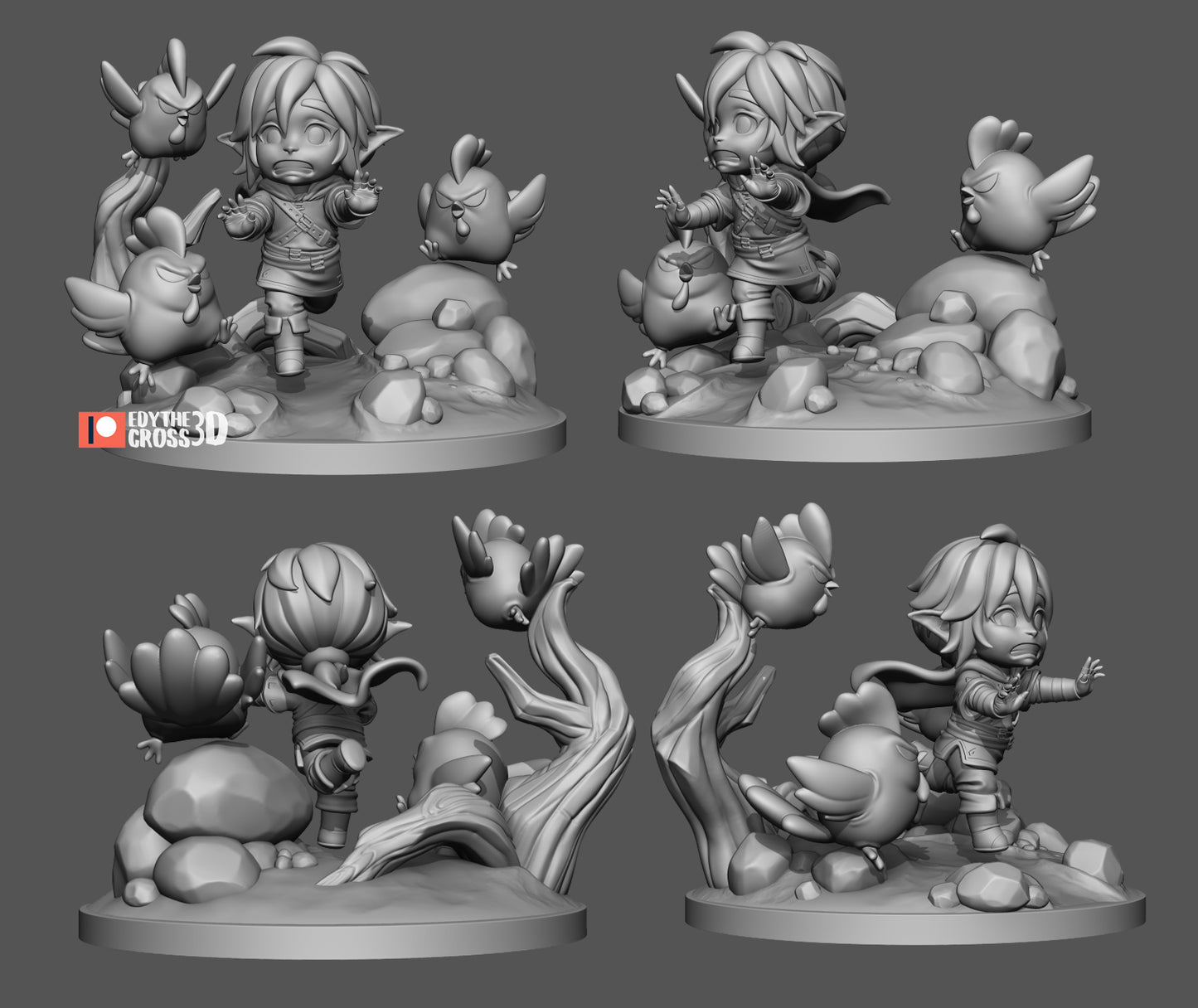 Figura de Resina Chibi - Link - The Legend of Zelda