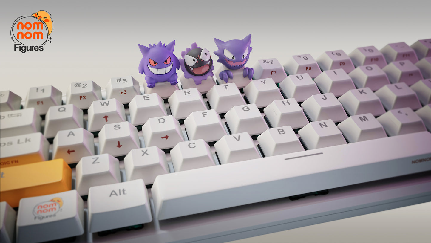 Teclas de Resina - Gengar, Haunter & Gastly - Pokémon