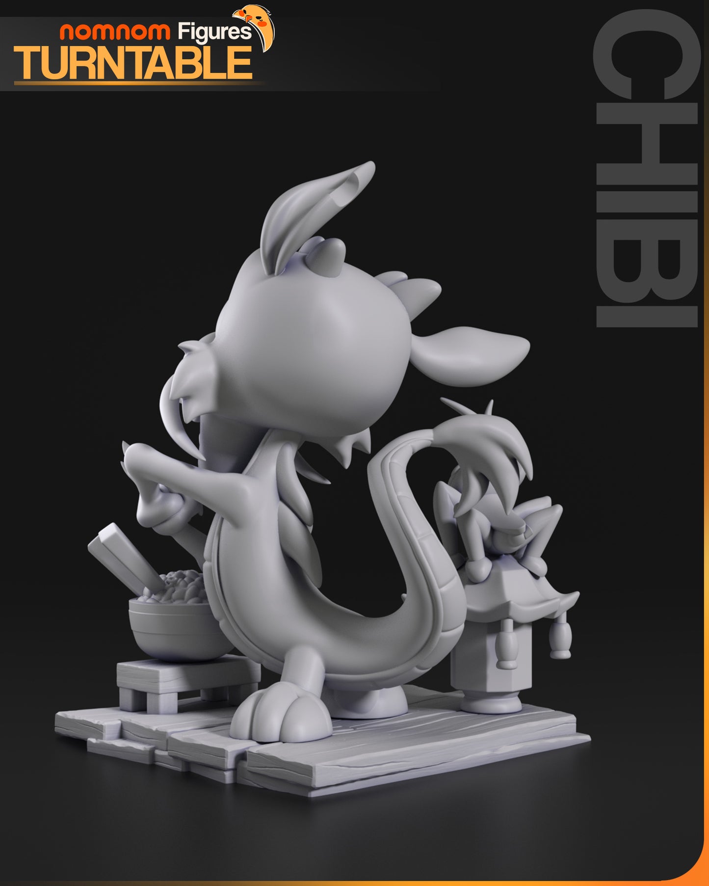 Figura de Resina Chibi - Mushu - Mulán