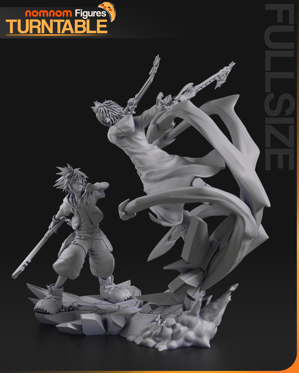 Figura Sora vs Roxas Kingdom Hearts en resina, foto 17