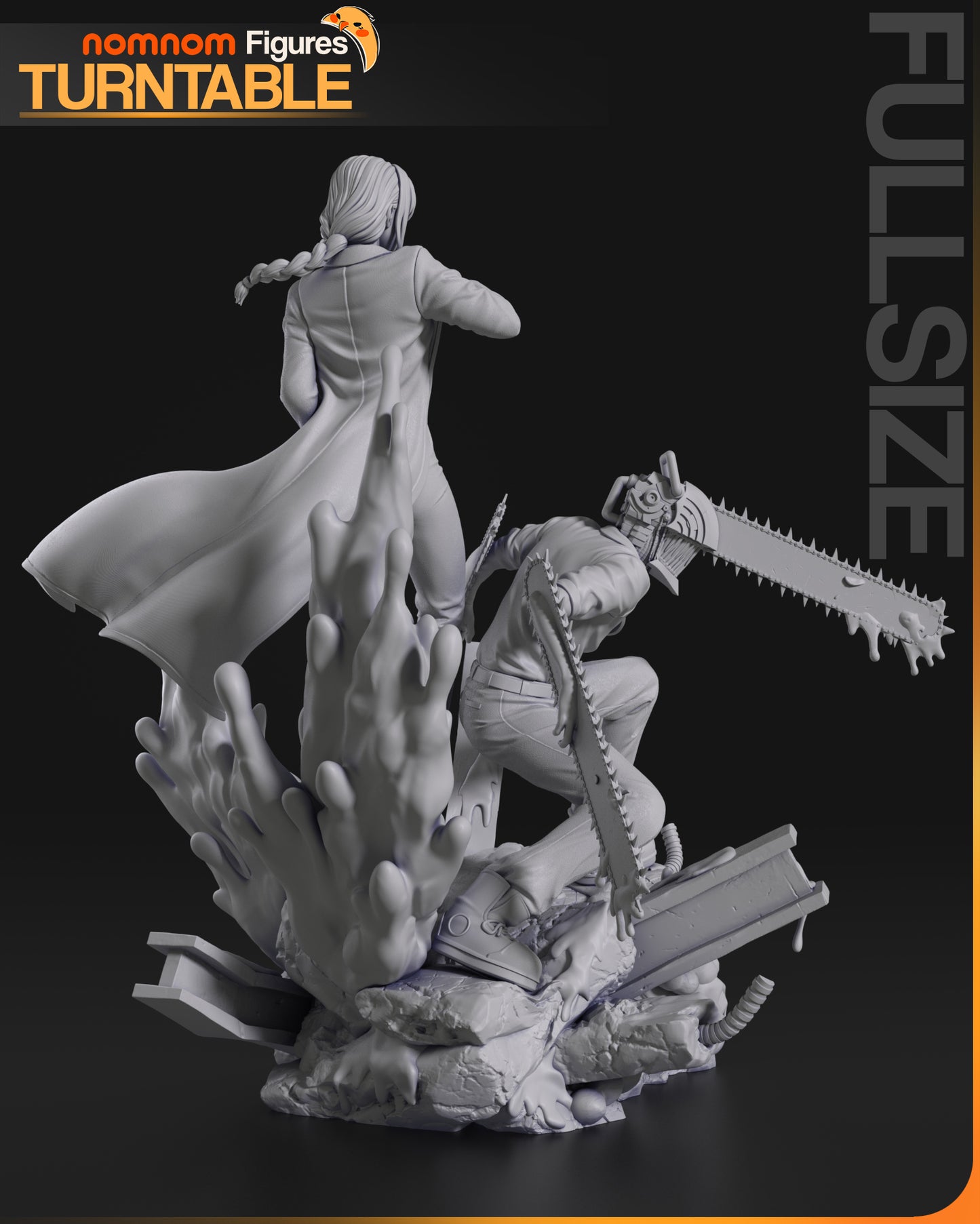 Figura de Resina - Makima & Denji - Chainsaw Man