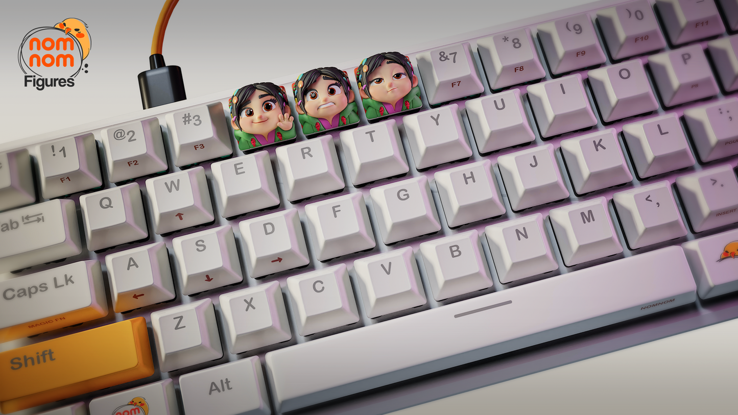 Teclas de Resina - Vanellope - Rompe Ralph