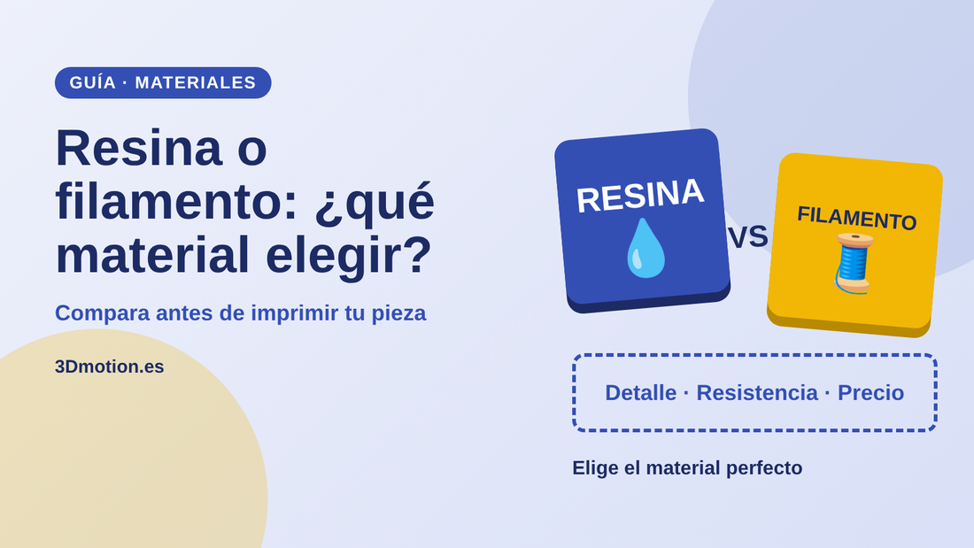 Resina o filamento: qué material elegir para tu pieza impresa en 3D