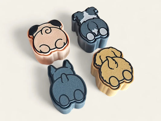 Clickers Culitos de Perro, clicker llavero impreso en 3D