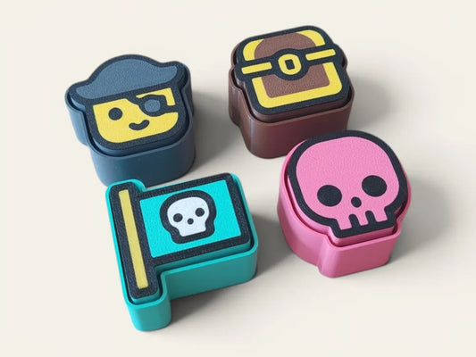 Clicker Piratas Cartoon, clicker llavero impreso en 3D