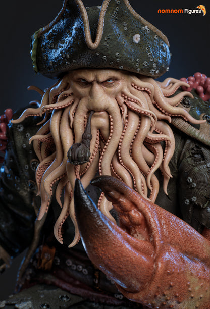 Figura Davy Jones en resina sin pintar, vista lateral