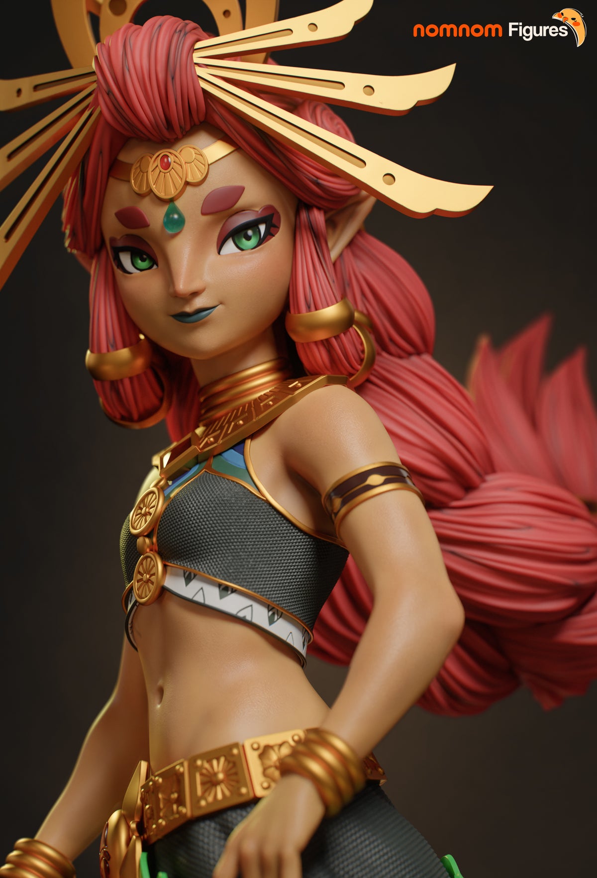 Figura Riju Zelda en resina, vista lateral