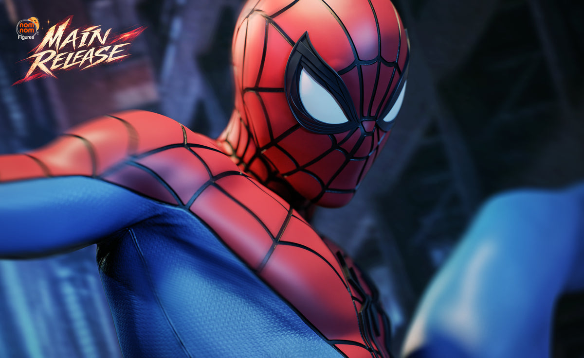 Figura Spider-Man Brand New Day en resina, vista lateral