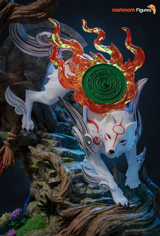 Figura de resina Amaterasu Okami sin pintar