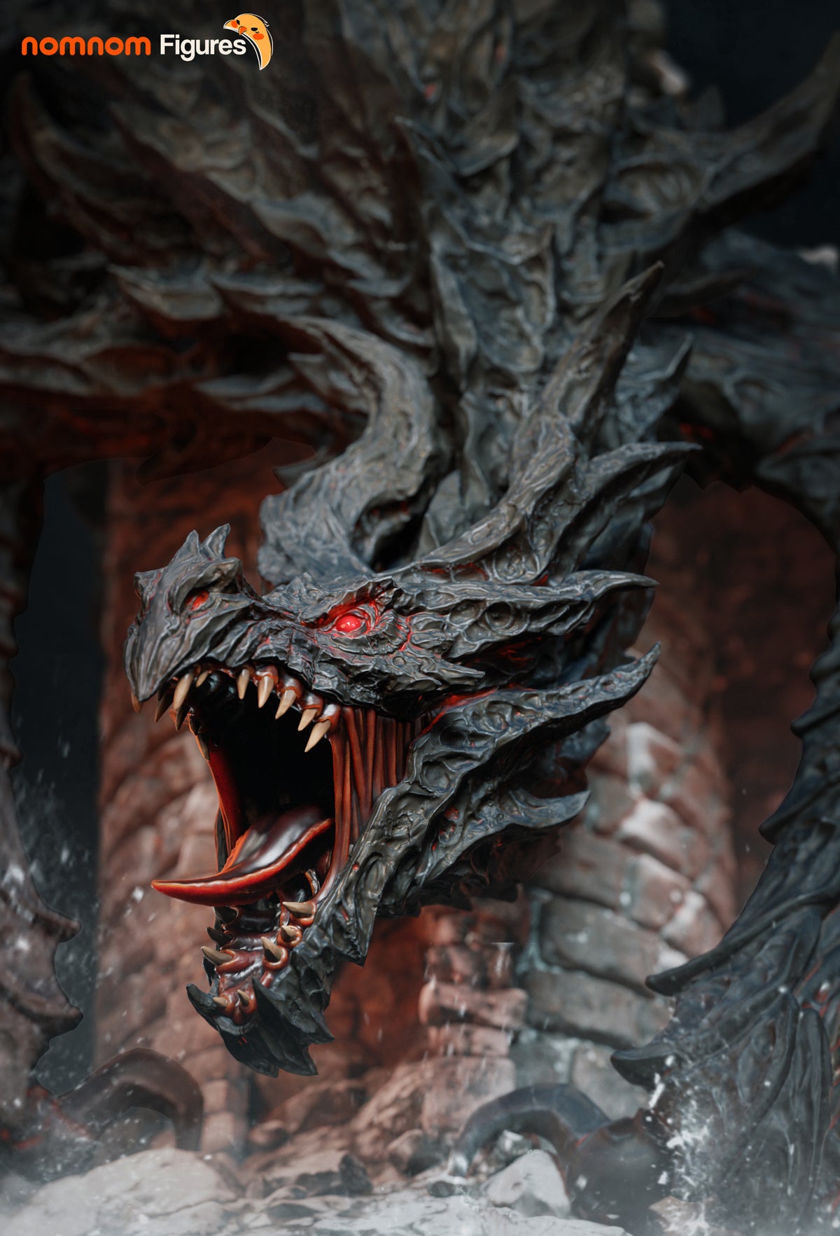 Figura Alduin Skyrim en resina, detalle
