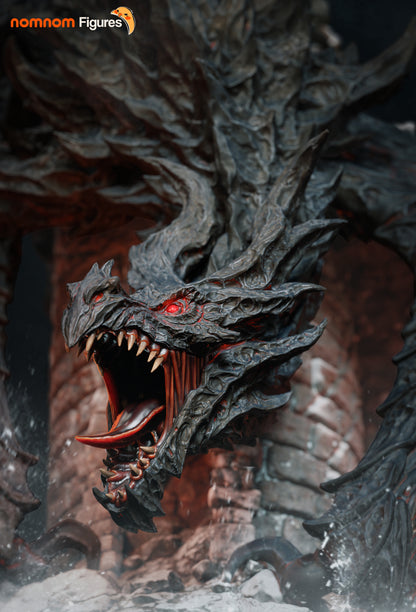 Figura Alduin Skyrim en resina, detalle