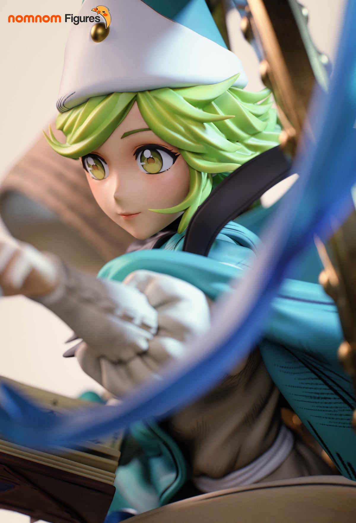 Figura Coco Witch Hat Atelier en resina, detalle