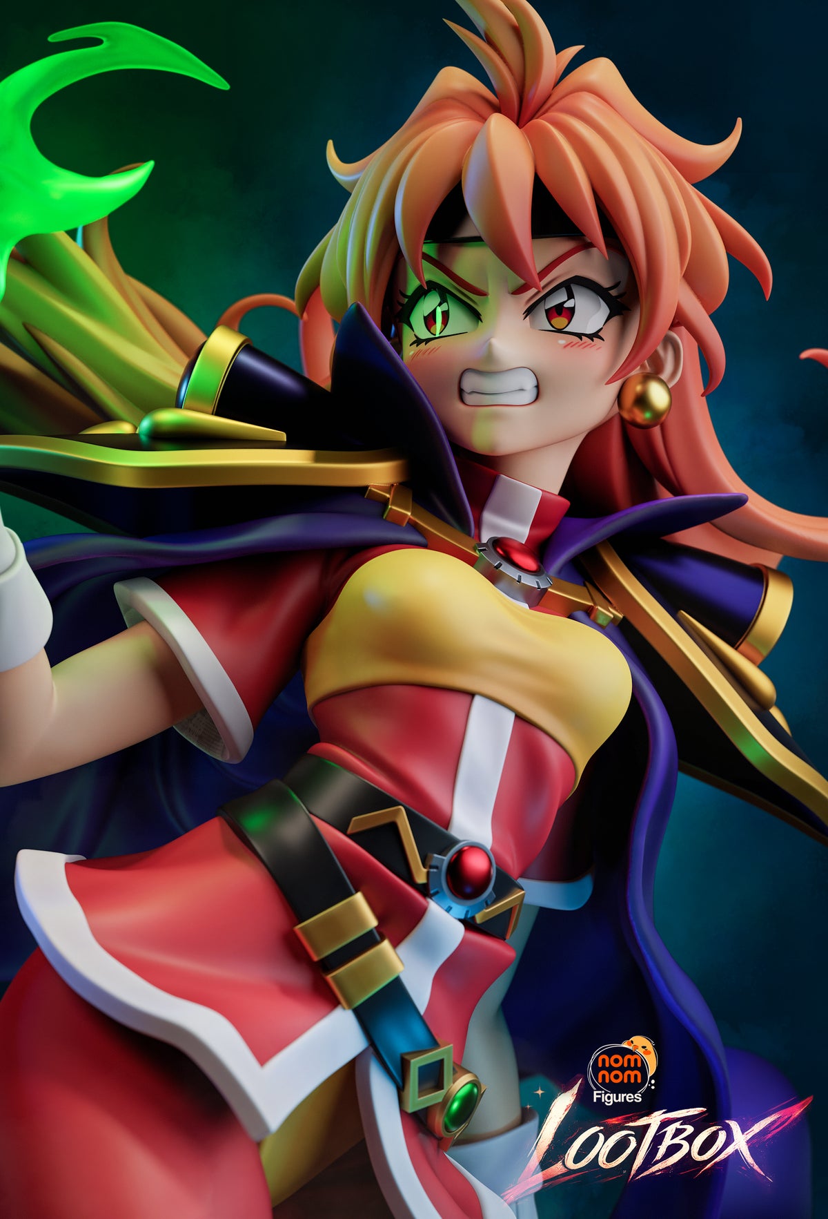 Figura Lina Inverse Slayers en resina, vista lateral