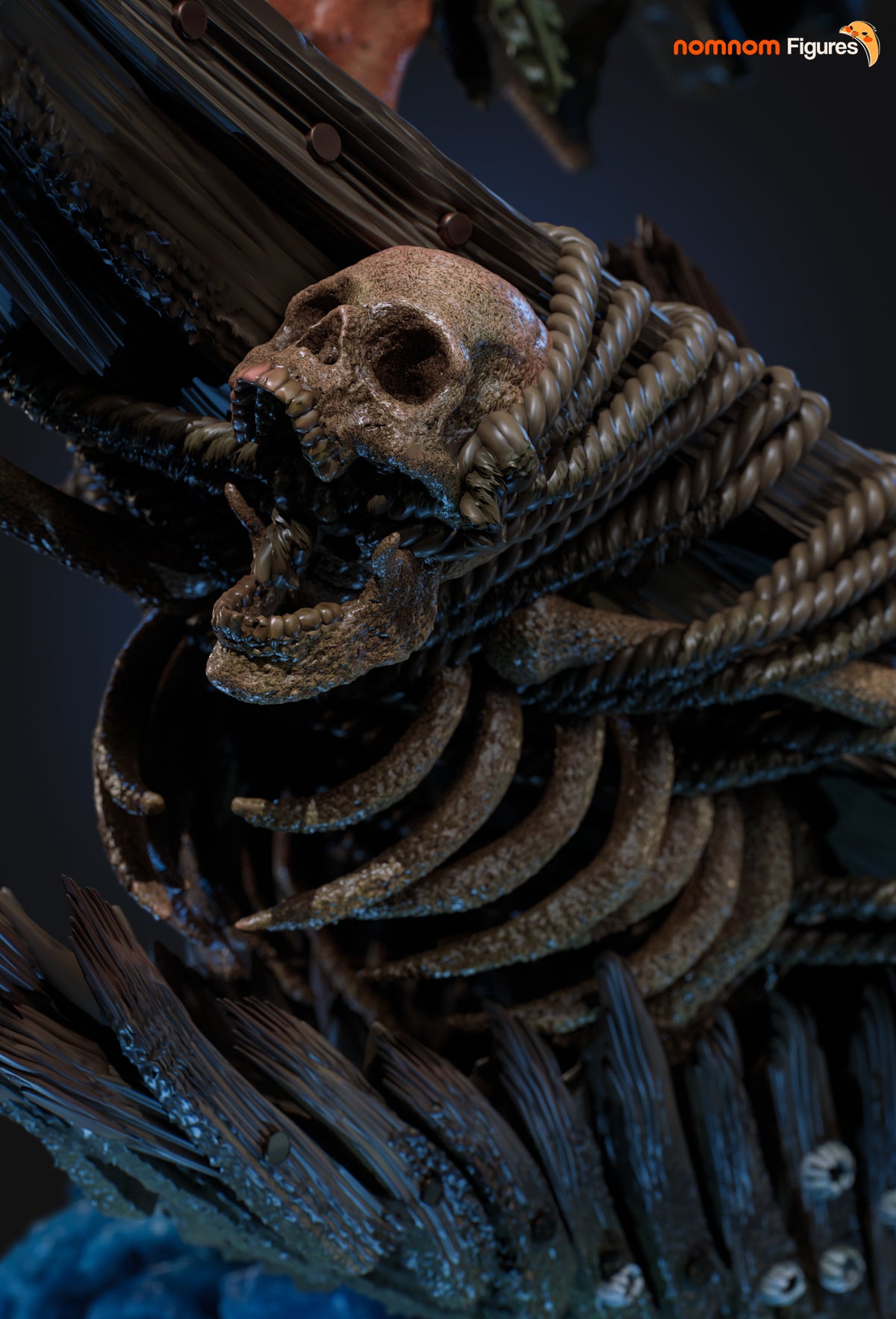 Figura Davy Jones en resina sin pintar, detalle