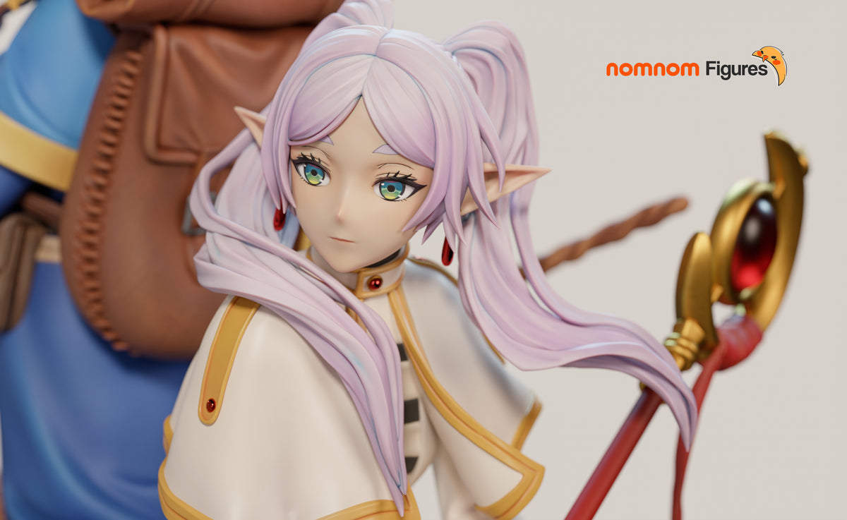 Figura Marcille y Frieren en resina, vista lateral