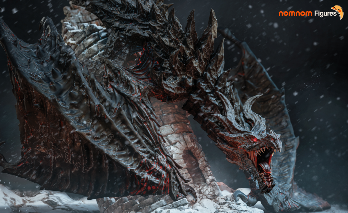Figura Alduin Skyrim en resina, foto 5