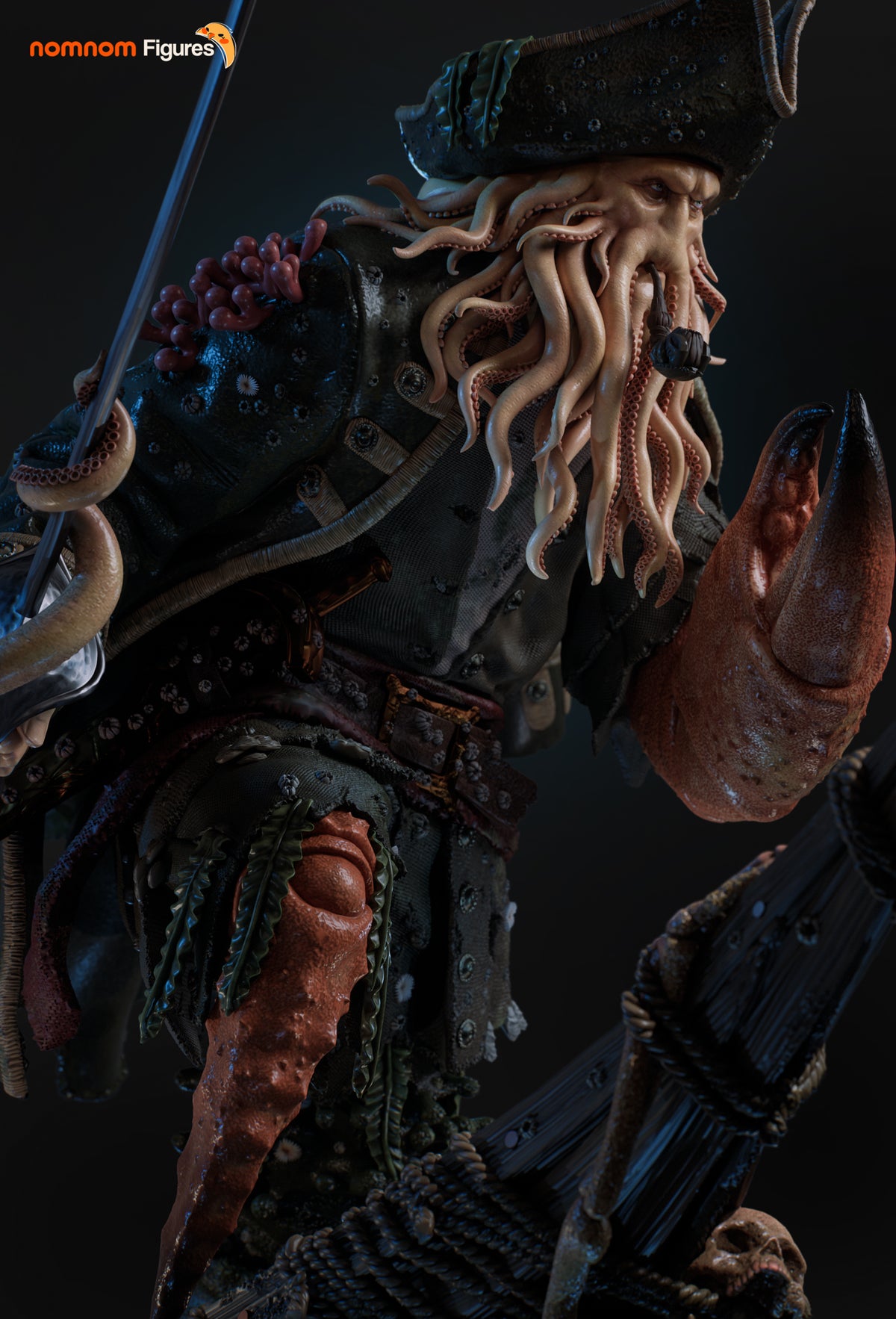 Figura Davy Jones Piratas del Caribe en resina, foto 15