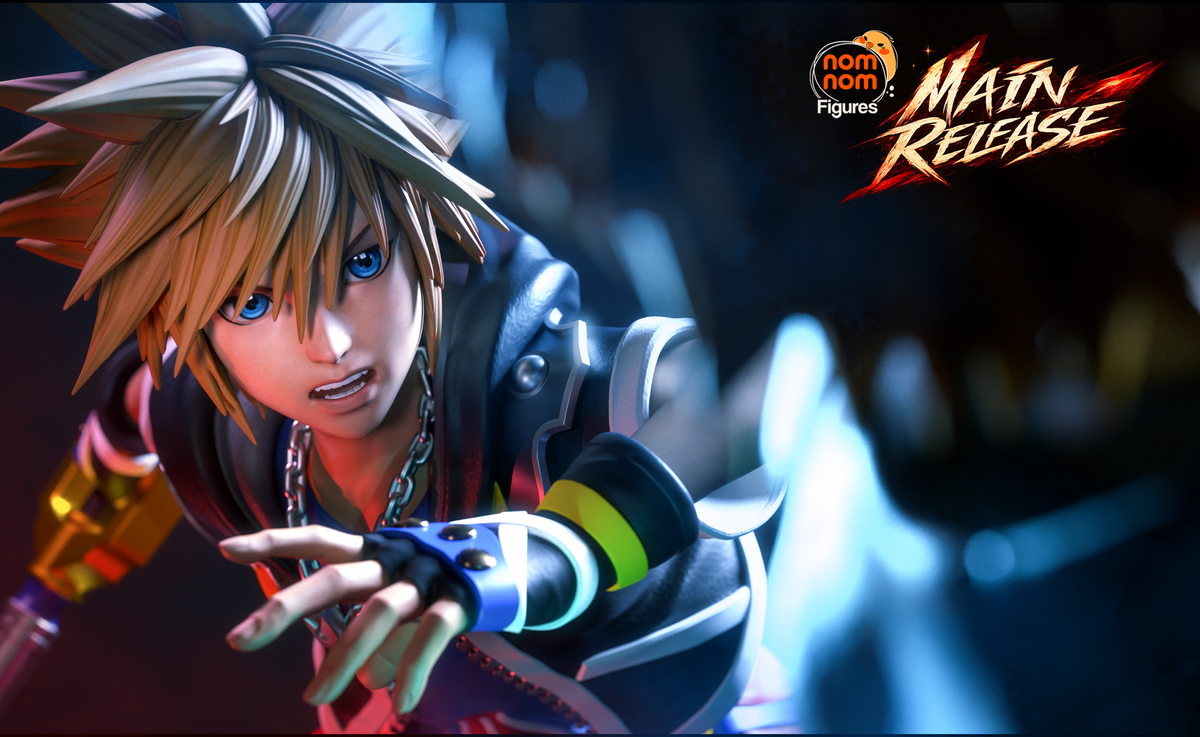 Figura Sora vs Roxas Kingdom Hearts en resina, foto 10