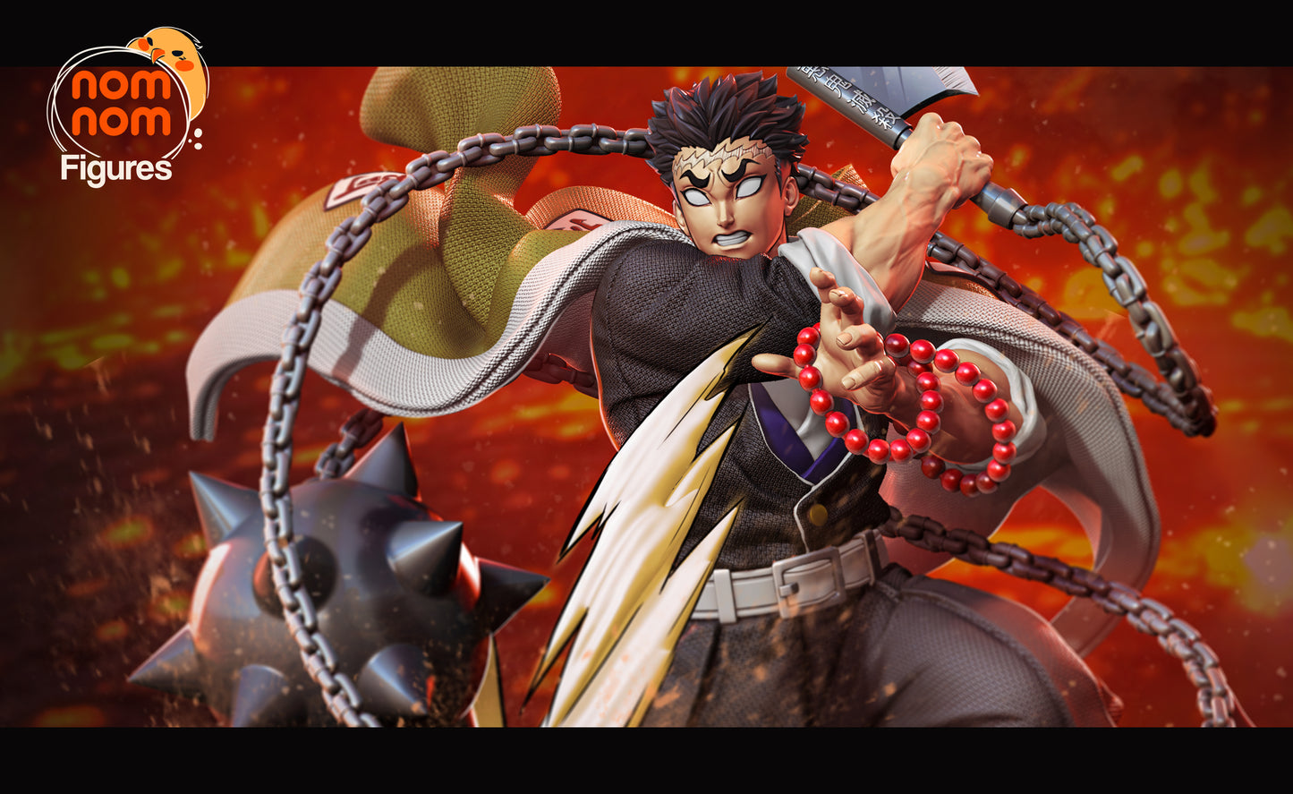 Figura de Resina - Gyomei - Kimetsu No Yaiba / Demon Slayer