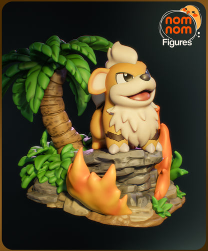 Figura de Resina Chibi - Growlithe - Pokemon
