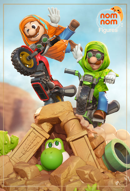 Figura de Resina - Mario, Luigi & Yoshi - Super Mario Galaxy La Película