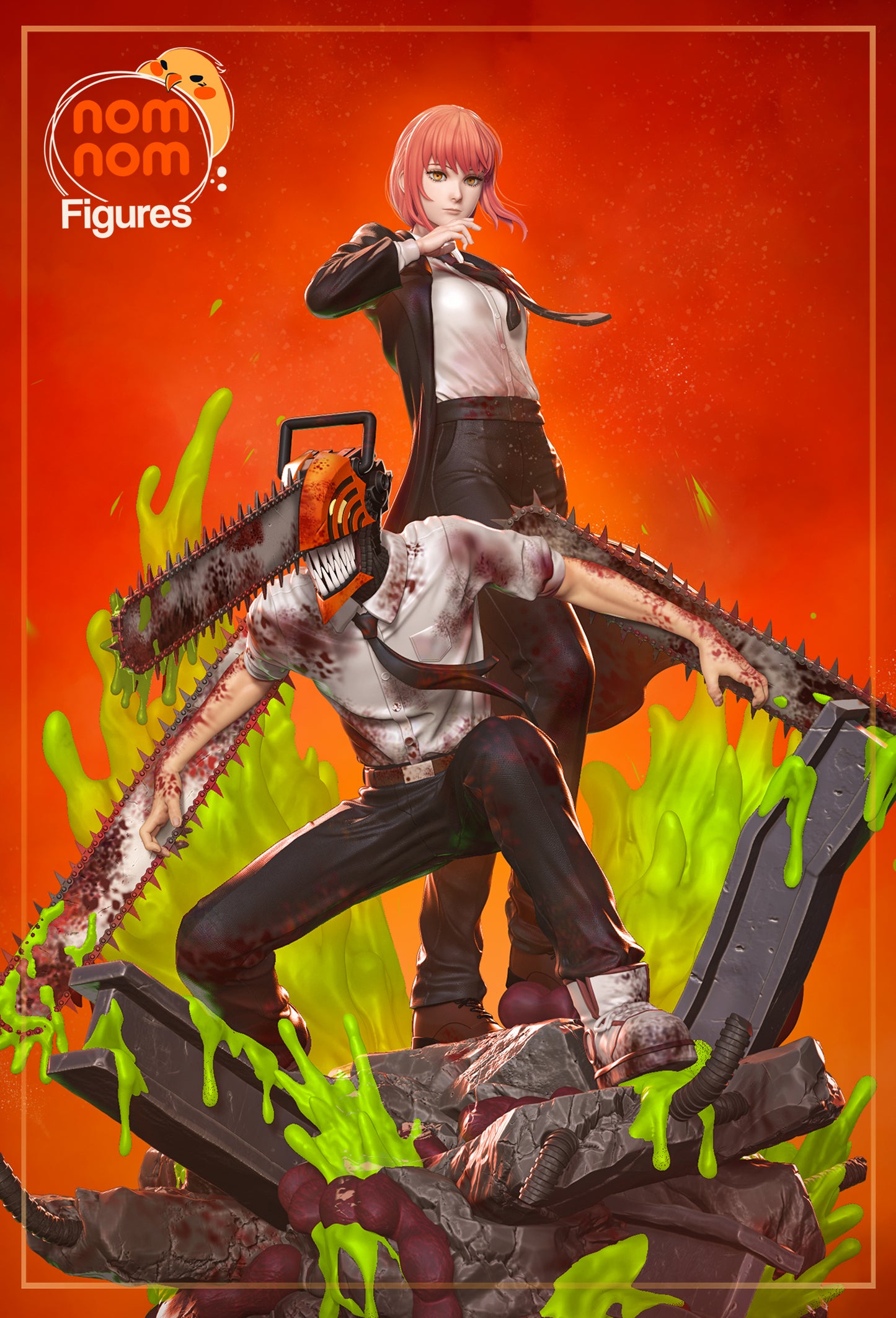 Figura de Resina - Makima & Denji - Chainsaw Man
