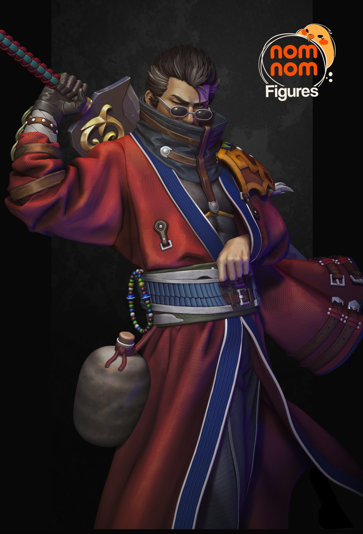 Figura Auron Final Fantasy X en resina, foto 5