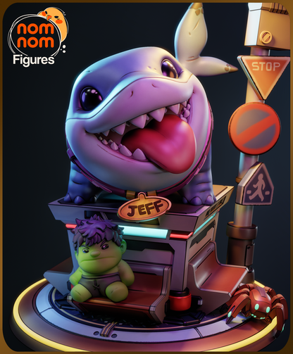 Figura de Resina Chibi - Jeff - Marvel Rivals