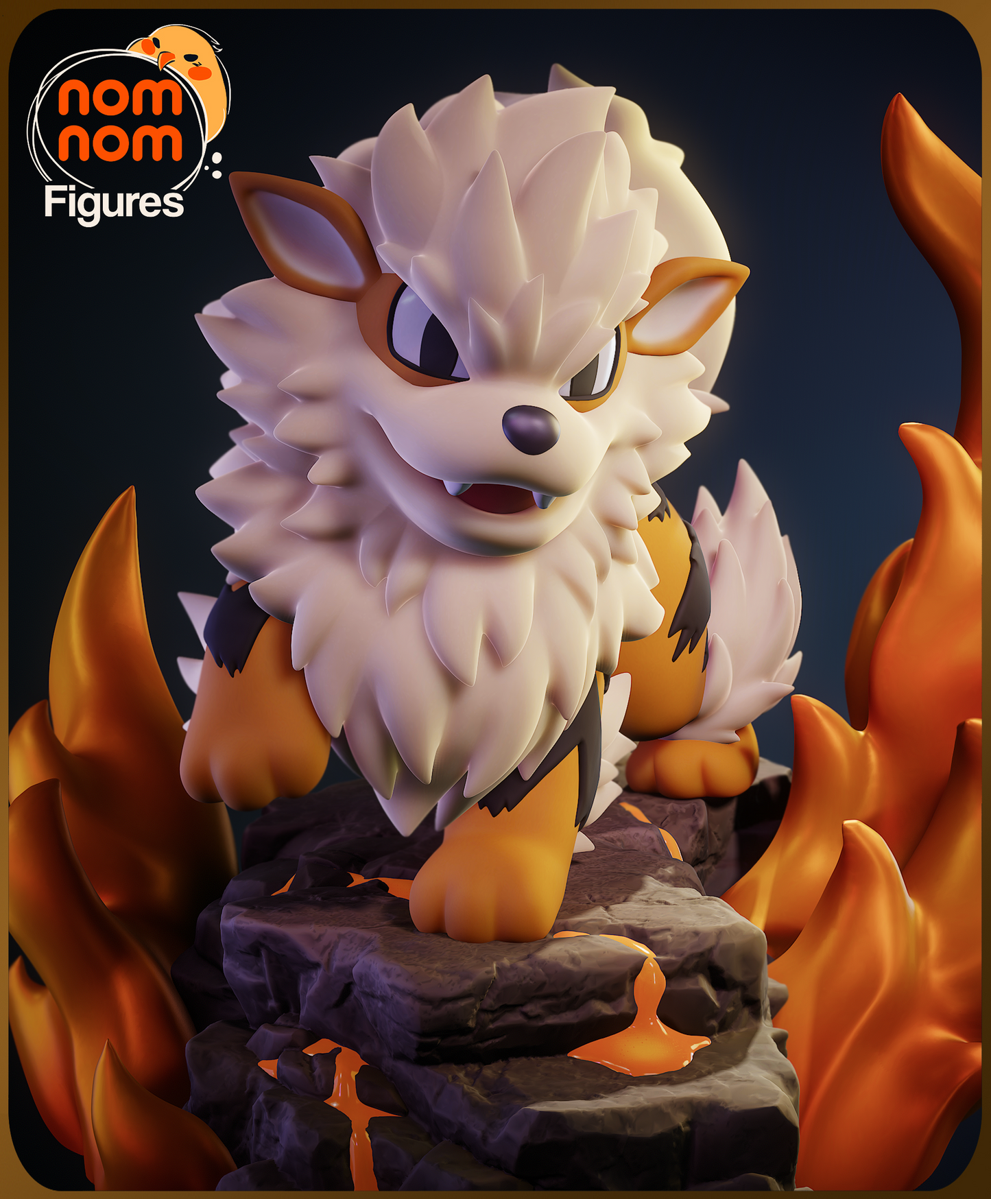 Figura de Resina Chibi - Arcanine - Pokemon