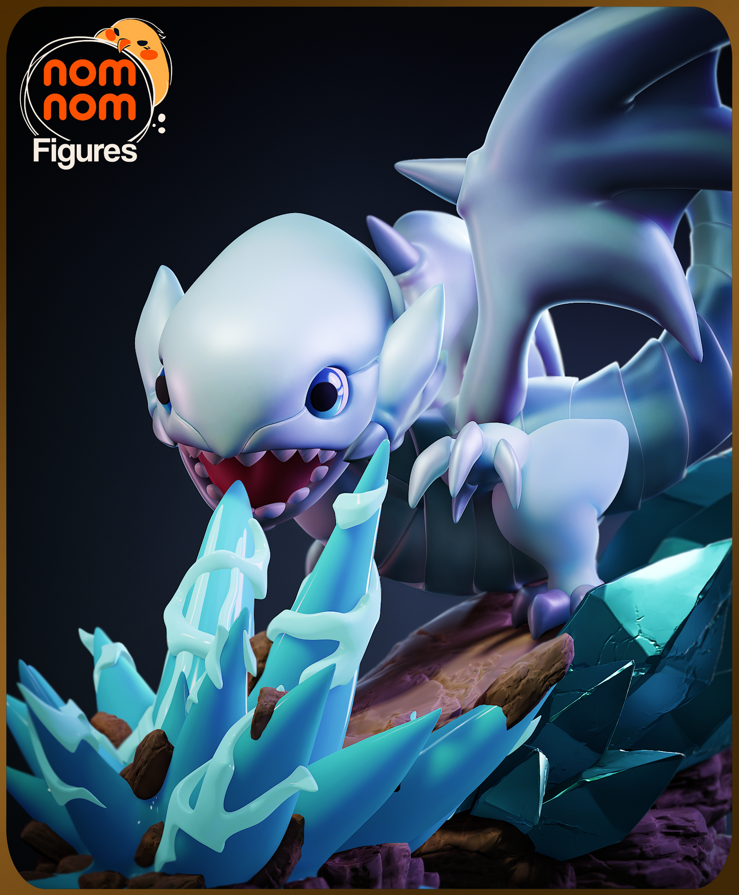 Figura de Resina Chibi - Dragón Blanco de Ojos Azules - Yu-gi-oh!