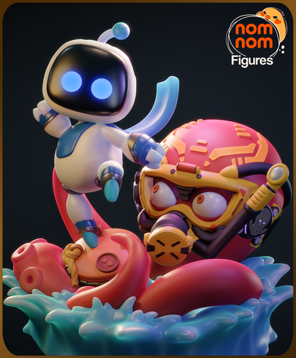 Figura de Resina Chibi - Astro Bot - Playstation Astrobot