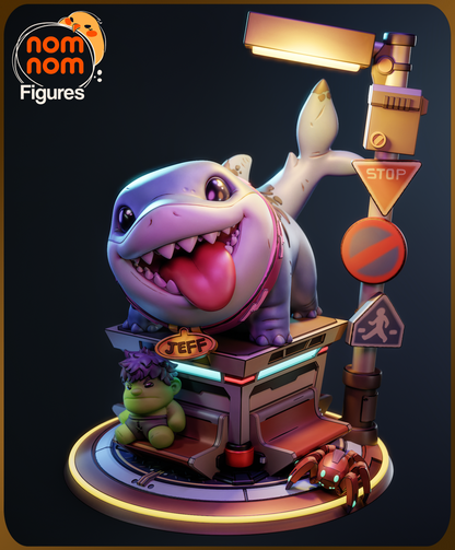 Figura de Resina Chibi - Jeff - Marvel Rivals