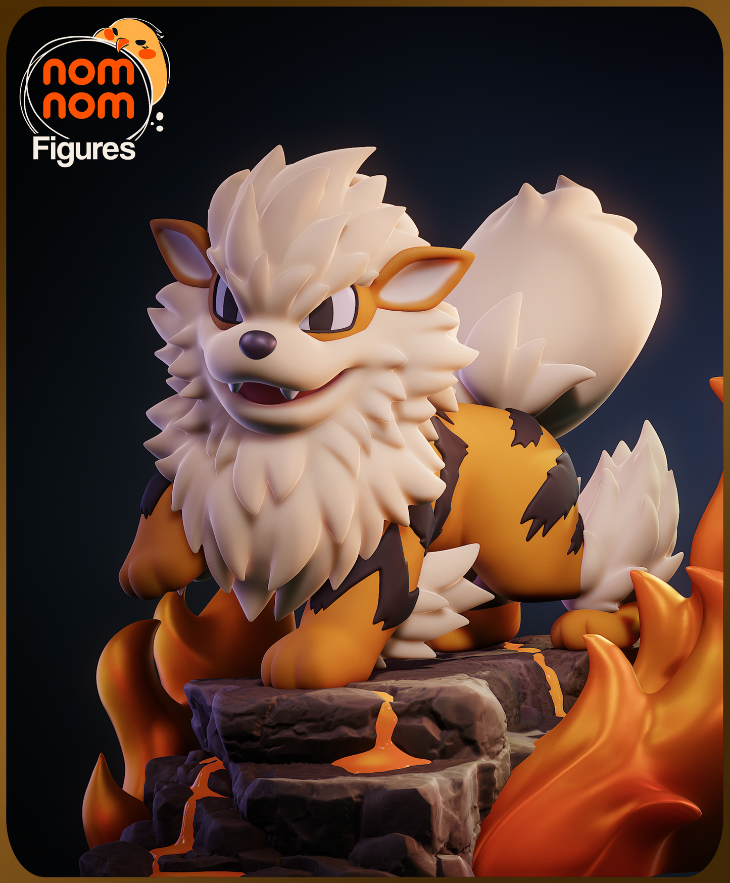 Figura de Resina Chibi - Arcanine - Pokemon