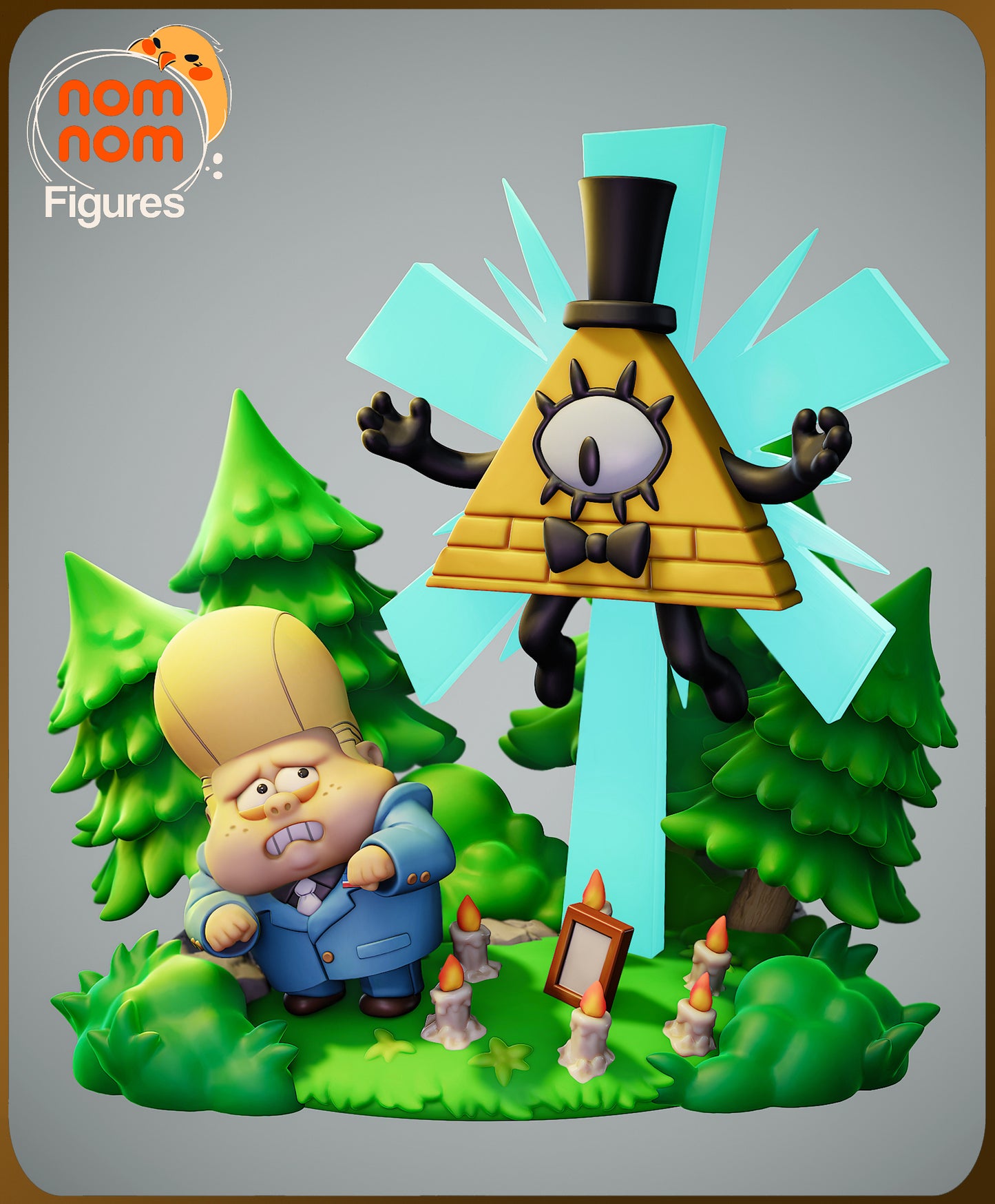 Figura de Resina Chibi - Bill Cypher - Gravity Falls