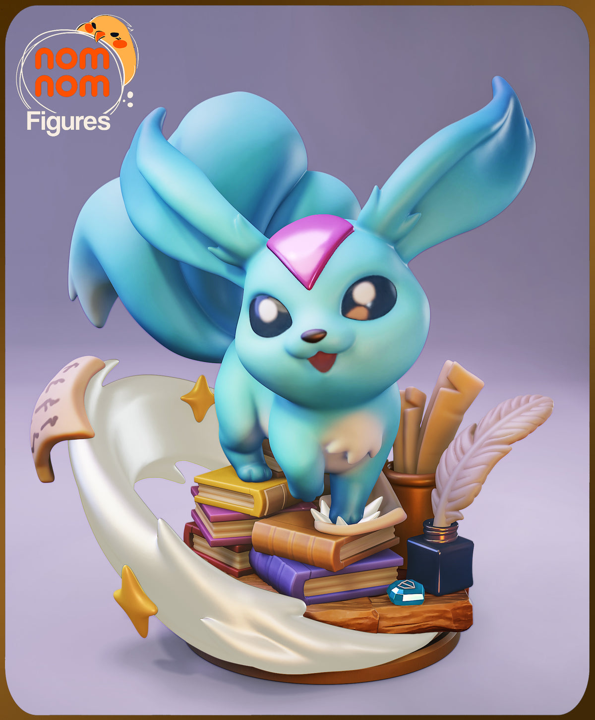 Figura chibi de resina Carbuncle Final Fantasy XIV sin pintar