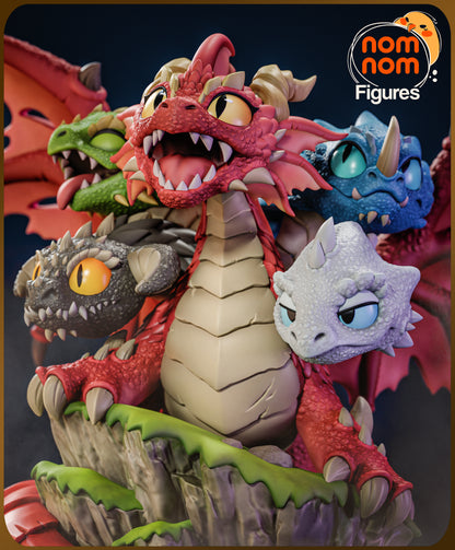 Figura chibi Tiamat en resina, vista lateral