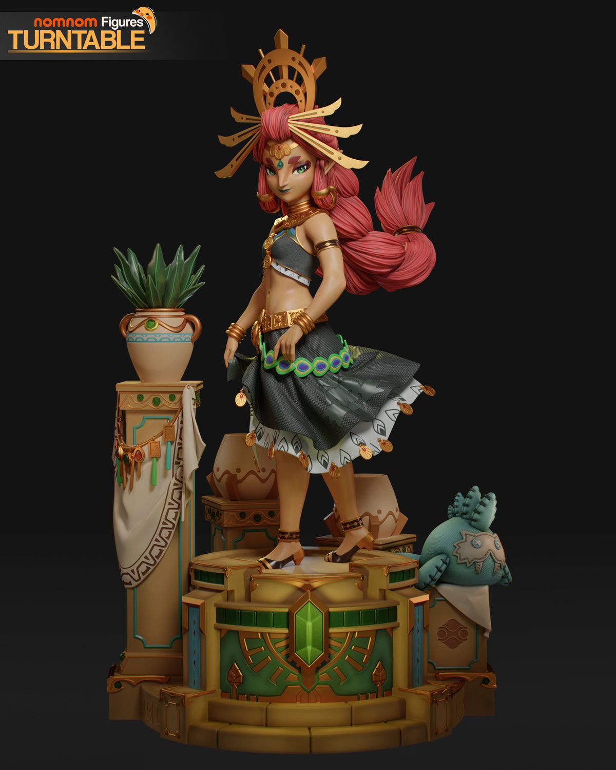 Figura de resina Riju Zelda Breath of the Wild sin pintar