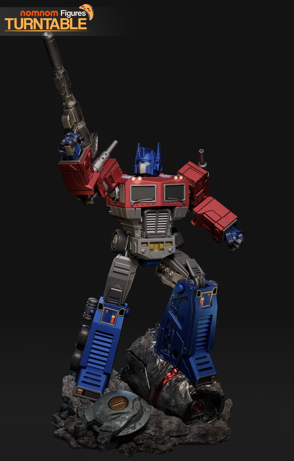 Optimus Prime Transformers, detalle de la figura de resina