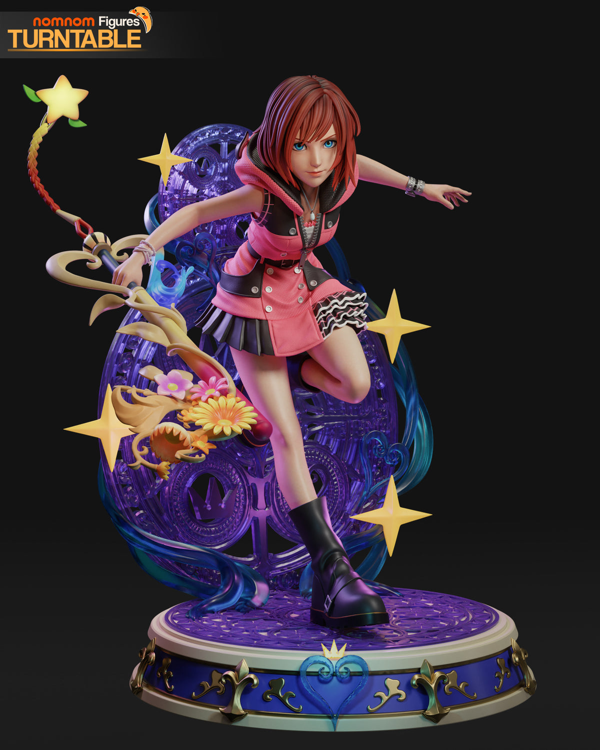 Figura de resina Kairi Kingdom Hearts sin pintar, impresión 3D