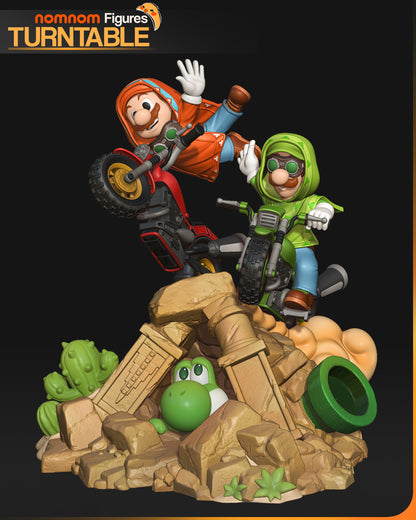 Figura de Resina - Mario, Luigi & Yoshi - Super Mario Galaxy La Película