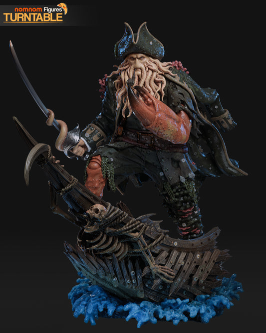 Figura de resina Davy Jones Piratas del Caribe sin pintar
