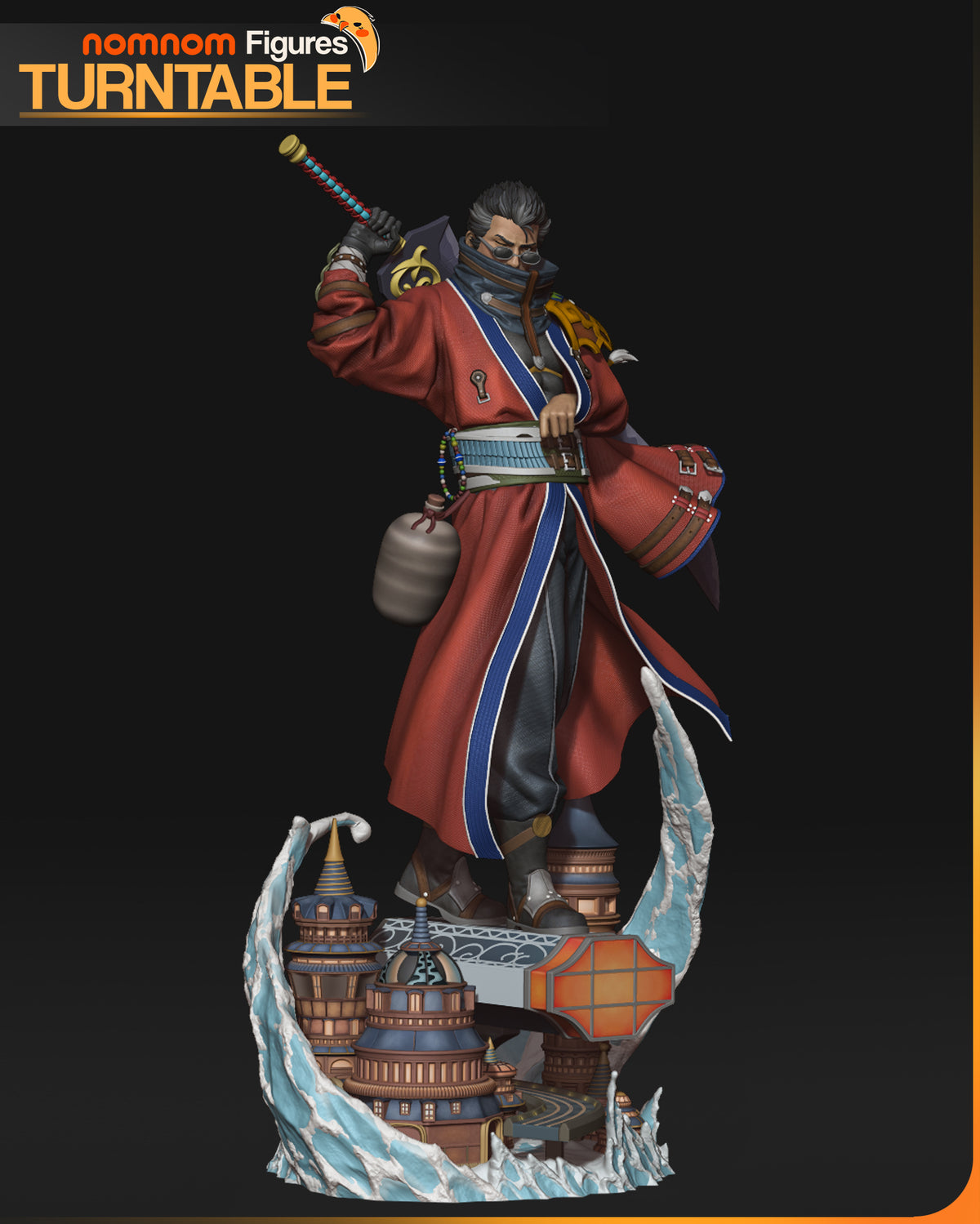 Figura de resina Auron Final Fantasy X sin pintar