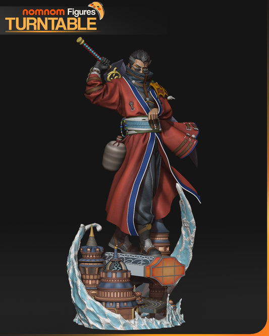 Figura de resina Auron Final Fantasy X sin pintar