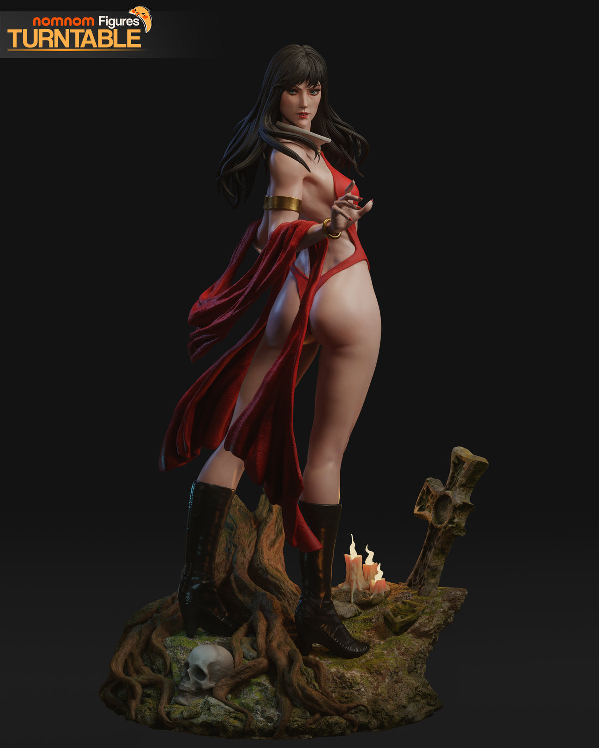 Figura de resina Vampirella sin pintar, impresión 3D