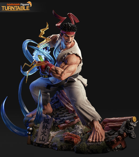 Figura de resina Ryu Street Fighter sin pintar, impresión 3D