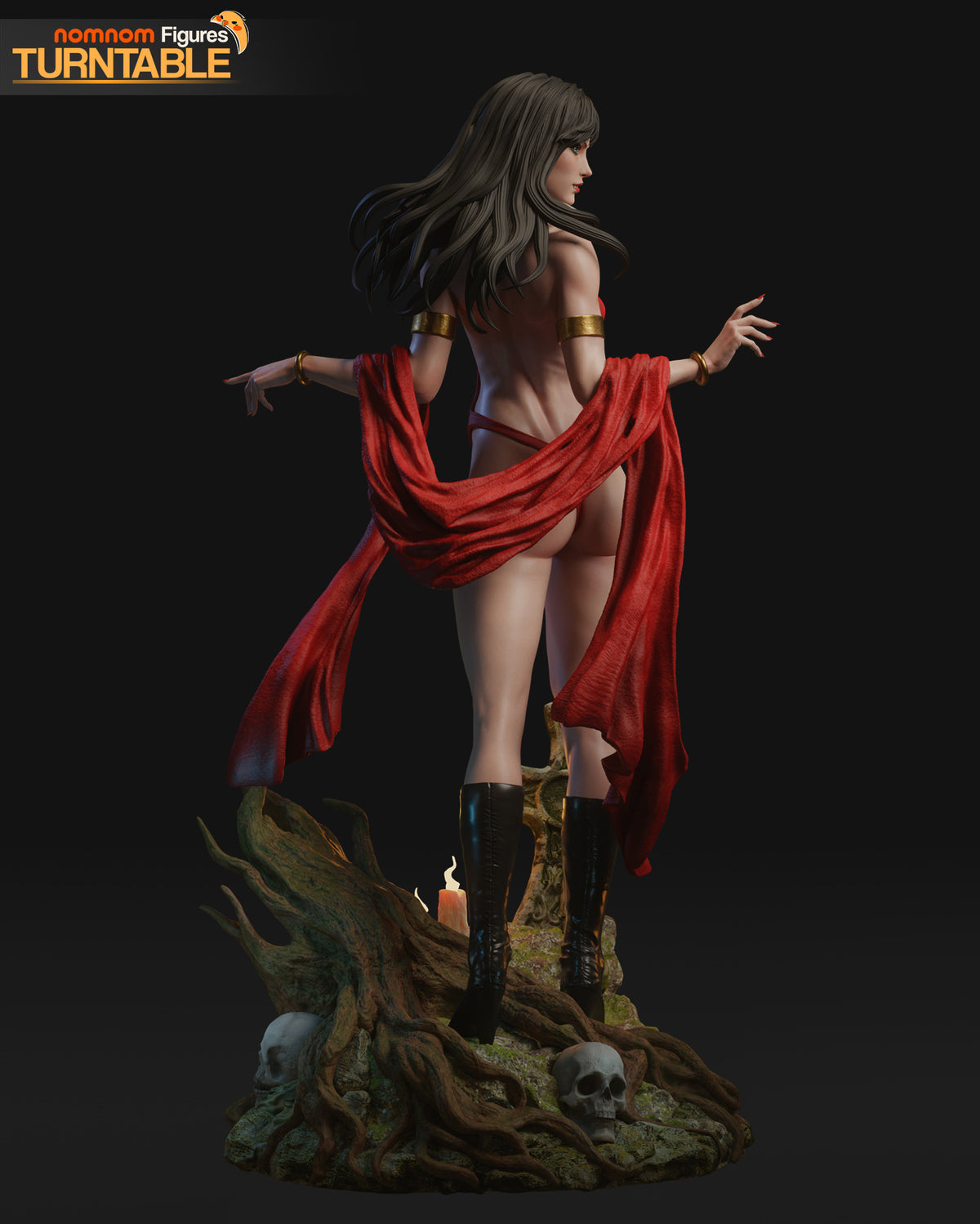 Figura Vampirella en resina sin pintar, detalle