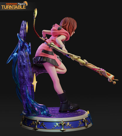 Figura Kairi en resina sin pintar, vista lateral