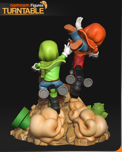Figura de Resina - Mario, Luigi & Yoshi - Super Mario Galaxy La Película
