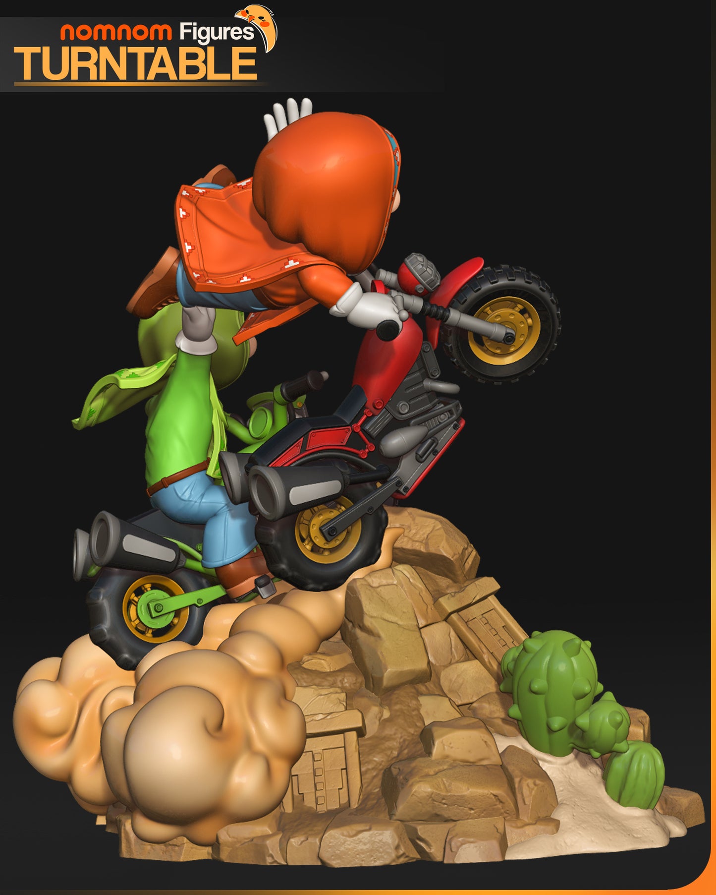Figura de Resina - Mario, Luigi & Yoshi - Super Mario Galaxy La Película