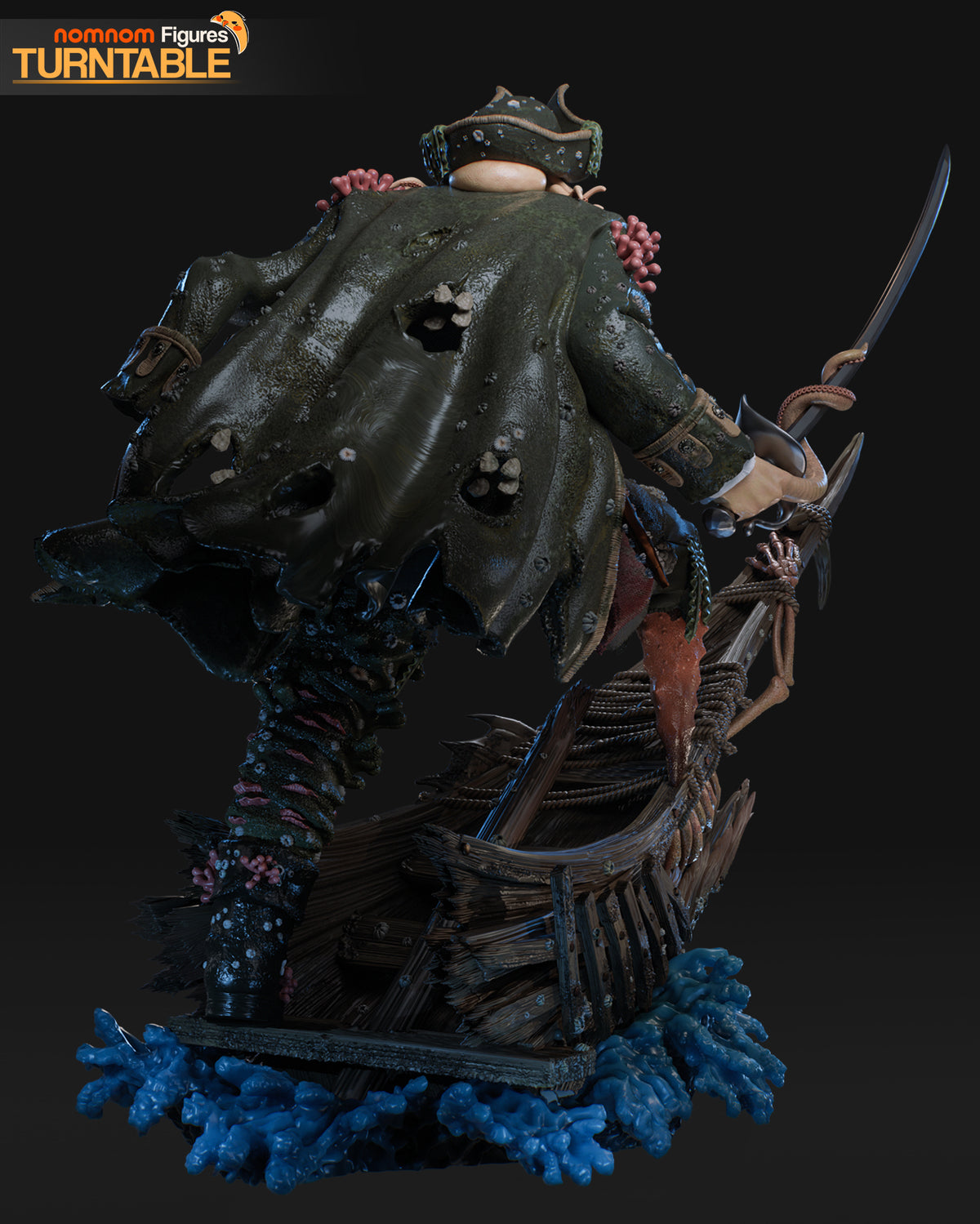 Figura Davy Jones Piratas del Caribe en resina, foto 17
